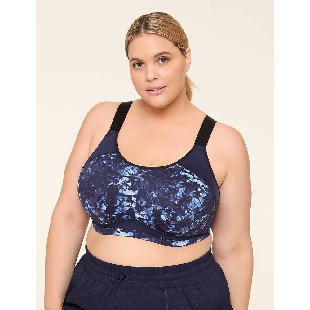 (T1) Livi Sports Bra High Impact Padded Underwire Adjustable Straps 44DDD